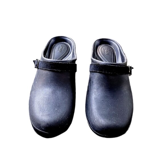 Black Crocs Women's Sarah Clogs Size 10 NICE - Picture 1 of 11